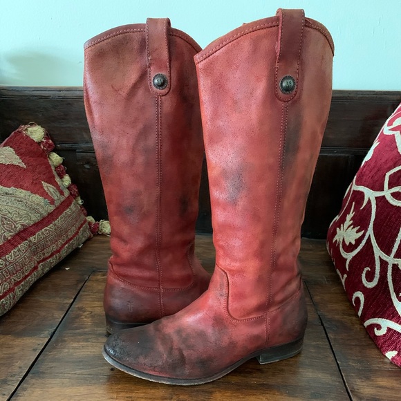 Frye Shoes - Frye knee high distressed boots